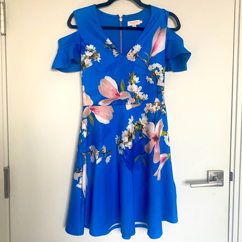 ❌SOLD❌Ted Baker Blue Blossom Dress